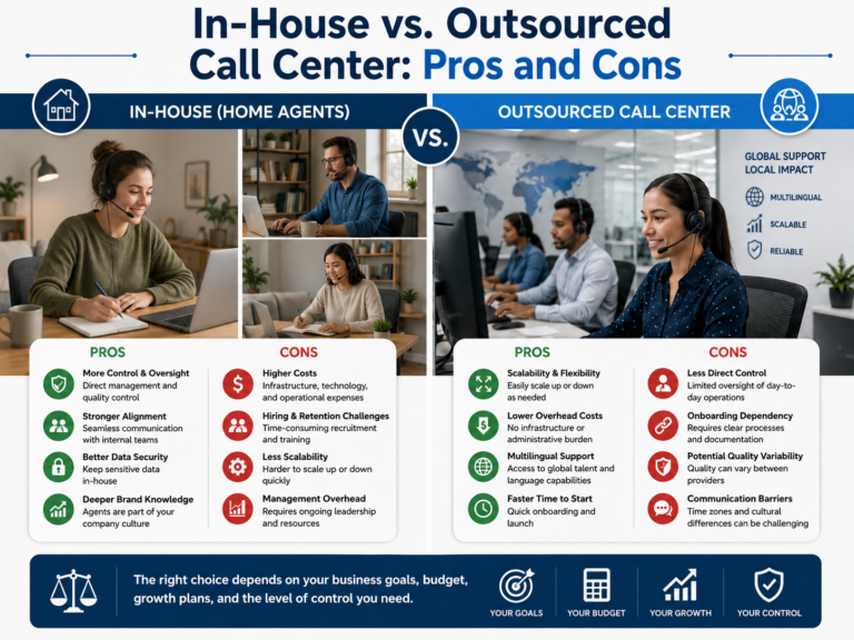In-House vs. Outsourced Call Center Pros and Cons